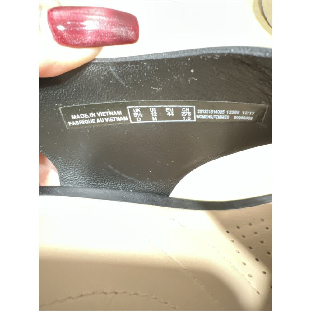 Clark's Artisan Wedge Sandal Black Leather Rubber Sole Womens Size 12M - Picture 10 of 12